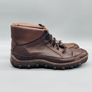 Born Boots Womens 8 Brown Leather Ankle Lace Up Comfort Walking Shoes Casual